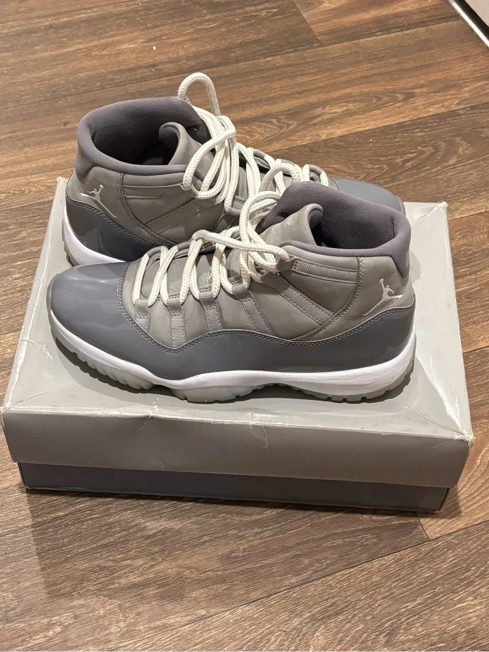 Jordan Mid-Top Sneakers in Grey and White